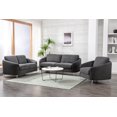 thumbnail image 1 of K-Living Grey Linen Fabric Chair with Stainless Steel Chrome Legs, 1 of 4