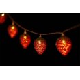 thumbnail image 1 of Luces de hadas de fresa roja (5*4*6 CM), cadena de luces de 3M y 20 LED con pilas, para decoración de dormitorio, balcón, carpa para fiesta de boda, 1 of 5