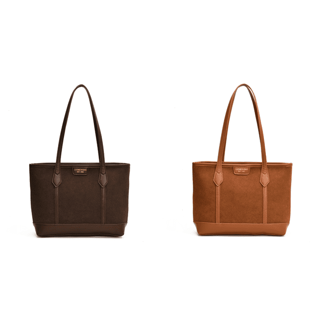 Bolso Mano Gamuza para Mujer Con Hombro Compras (café)