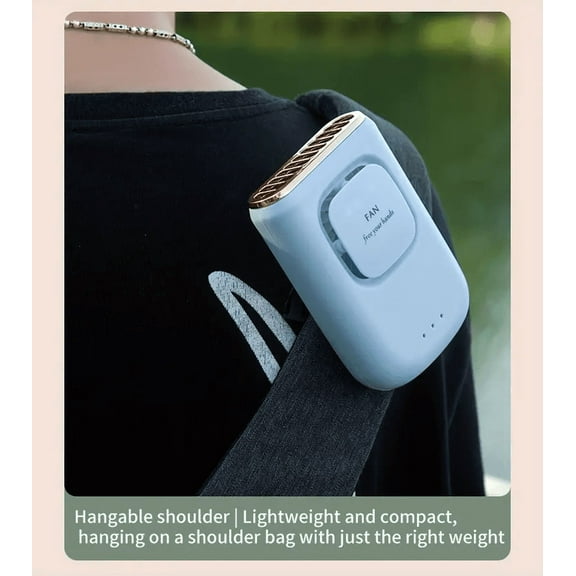 Portable USB Mini Handheld Fan,Summer Outdoor Hanging Neck Fan, USB Rechargeable,For Outdoor Camping, Hiking, Traveling, Cooler