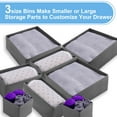 thumbnail image 2 of NEWJOEY Closet Drawer Organizers 12 Pack, Foldable Storage Bins with Dividers, 3 Sizes Fabric Dresser Boxes for Clothes, Gray, 2 of 6