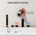 thumbnail image 6 of CASAINC 3 Handle Roman Bathroom Tub Faucet with Handheld Sprayer, Matte Black, 6 of 9