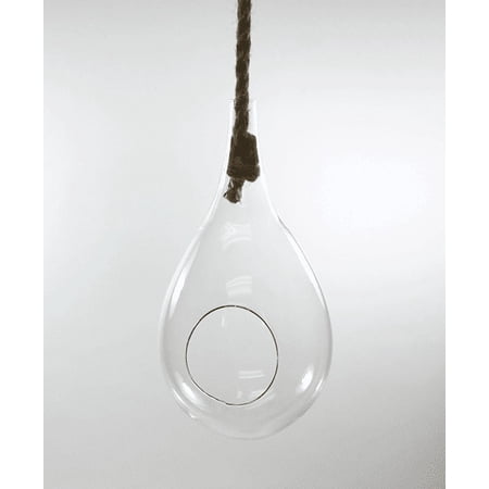 7.5" x 15" Clear Rope Hanging Terrarium