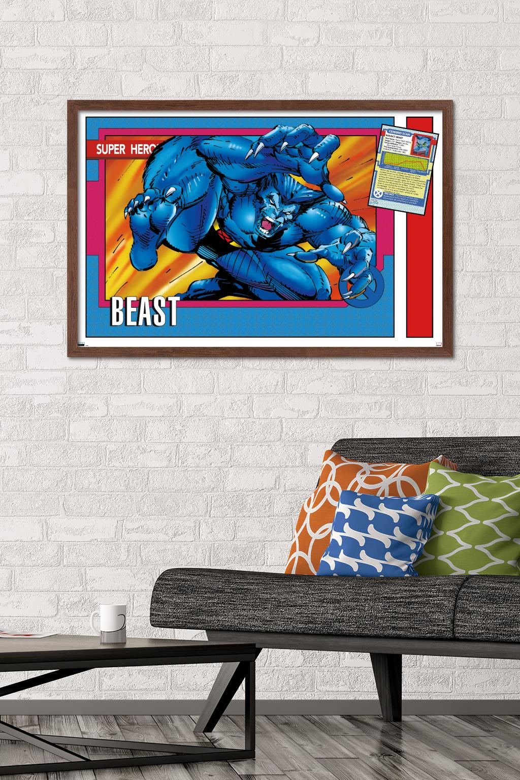 Marvel Trading Cards - Beast Wall Poster, 22.375" x 34" Framed