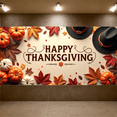 thumbnail image 6 of LUUFILx Thanksgiving Backdrop Banner with Pumpkins Turkeys Autumn Leaves and Sunflowers for Harvest Festival Family Gathering Party Supplies Photography Props, 6 of 8