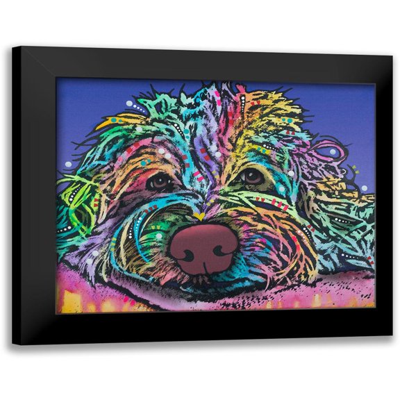 Dean Russo Collection 14x12 Black Modern Framed Museum Art Print Titled - La Lou 6