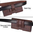thumbnail image 5 of Large Cell Phone Holster PU Leather Pouch Belt Clip Case Holder for Motorola Moto G Power 5G 2024 G 2025 G Play 2023 G Stylus 5G 2022, Galaxy A05 A16 A14 A13 A03s A42 S25 Ultra,  (Brown, XL), 5 of 7