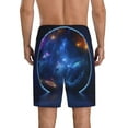 thumbnail image 5 of Cauagu Astronaut Print Pajama Bottoms for Men Sleep Pajama Shorts Elastic Waistband Sleep Pajama Short Men's PJ Shorts -X-Large, 5 of 6