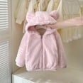 thumbnail image 2 of FRSASU Baby Toddler Boys Girls Fleece Jacket with Hood Zip Up Cute Bear Coats for Infant Boys Girls Fuzzy Jacket with Ear Baby Clothing Clearance, 2 of 5