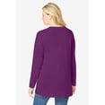 thumbnail image 2 of Woman Within Plus Size Perfect Long-Sleeve V-Neck Tunic, 2 of 6