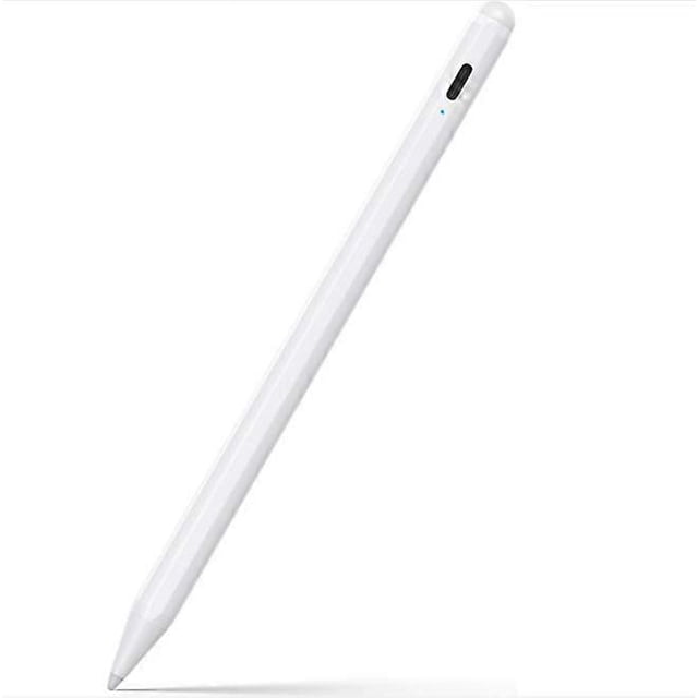 Lápices ópticos para pantallas táctiles, recargables, capacitivos, de punta fina de 1,5 mm, compatibles con iPhone, iPad y otras tabletas (blancos)