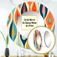 thumbnail image 3 of Designart "Retro Abstract Drops XI Playful Color Splashes" Modern Geometric Rund Mirror For Wall Decor - Large Multi-Color Round Print Mirror - Round Mid-Century Mirror 29" x 29" Inch, 3 of 5