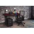 thumbnail image 5 of Regency HAD4224MHBK 42 in. Esteem Height Adjustable Power Desk - Mahogany & Black, 5 of 5