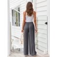 thumbnail image 4 of XINQIHANG Pantalon Palazzo d'Été en Lin pour Femmes, Jambes Larges et Fluides, avec Poches, 4 of 6
