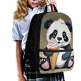 thumbnail image 3 of KUIFORTI Cute Panda Backpack For Girls Water-proof 17 Inch Kids Bookbag for High School Boys Comfortable Shoulder Bag with Adjustable Straps Big Capacity Schoolbag, 3 of 6