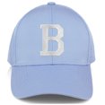 thumbnail image 3 of Daxton Performance Cool Tech Baseball Hat - Light Blue Cap, Silver Logo Letter B, 3 of 3