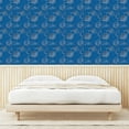 thumbnail image 4 of Ambesonne Magic Moon Peel & Stick Wallpaper for Home, Monochrome Celestial Sun, 13"x72", Sea Blue and Warm Taupe, 4 of 6