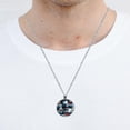 thumbnail image 5 of Christmas sled Glass Circular Pendant Necklace - Women's Jewelry, 5 of 5
