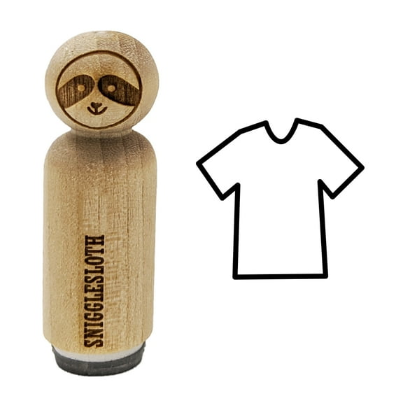 T-Shirt Laundry Outline Rubber Stamp for Scrapbooking Crafting Stamping - Mini 1/2 Inch