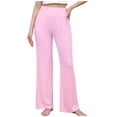 thumbnail image 2 of aidice Pajama Pants for Women Elastic High Waisted Straight Leg Comfy Sleepwear Homewear Pjs Trousers with Pockets, 2 of 3