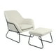 thumbnail image 1 of Sillón Individual Top Living con Taburete Reposapiés Terciopelo Beige, 1 of 12