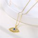 thumbnail image 4 of Collar de circonio con incrustaciones de cobre para mujer, collar con colgante de ojo de diablo de acero inoxidable, collar de mal de ojo, 4 of 5