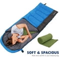 thumbnail image 5 of Arctic Lemmings Fleece Sleeping Bag Liner - 75" Soft Microfiber Travel Blanket with Zipper for Camping, Indoor & Outdoor Use for Adults & Children, 5 of 7