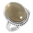 thumbnail image 1 of 925 Sterling Silver Ring For Women - Men Brown Smoky Topaz Gemstone Silver Ring Size 9.5 June Birthstone Hand Made Silver Ring Size 9.5 Valentine's Day Gift For Wife 925 Silver Gemstone Jewelry, 1 of 5