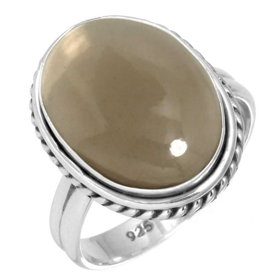 925 Sterling Silver Ring For Women - Men Brown Smoky Topaz Gemstone Silver Ring Size 9.5 June Birthstone Hand Made Silver Ring Size 9.5 Valentine's Day Gift For Wife 925 Silver Gemstone Jewelry