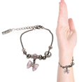 thumbnail image 4 of ibranting Steel Butterfly Beaded Bracelet Anklet with Adjustable Bowknot Chain for Women Girls Kids Special Occasions, 4 of 5