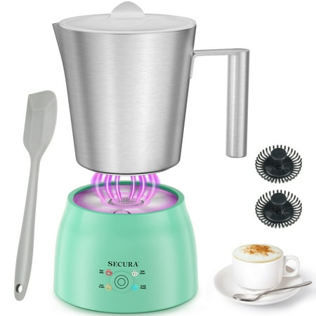 Secura Detachable Milk Frother 17oz Electric Milk Steamer Stainless Steel Automatic Hot/Cold Foam and Hot Chocolate Maker with Dishwasher Safe (Upgraded)