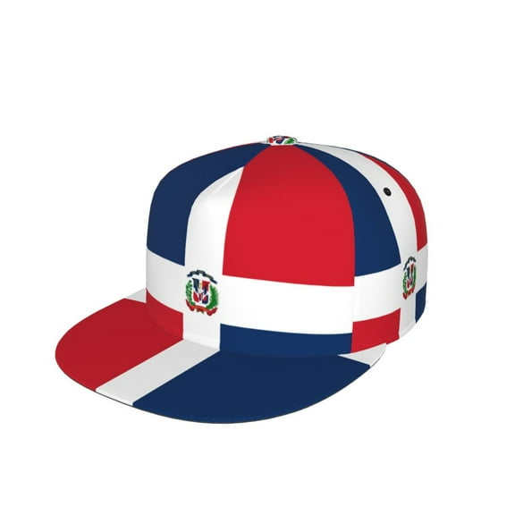 Unisex Snapback Hats Dominican Republic Flag Adjustable Flat Bill Baseball Cap Dancing Hip Hop Cap