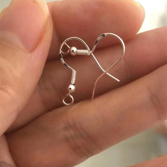 QQTDFG 50PCS 925 Sterling Silver Jewelry French Earring Finding Hook Earwires Wholesale-default