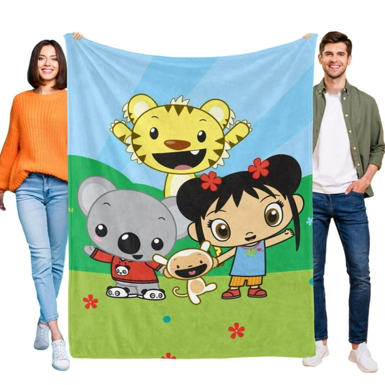 ニジカレ kai タオル Ni Hao Kai Lan Flannel Blanket Bed Sofa Couch Throw Cozy