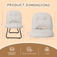 thumbnail image 7 of Beige PU Leather Folding Saucer Chair - Handbag-Style 8.5LBS for Home Camping, 7 of 7