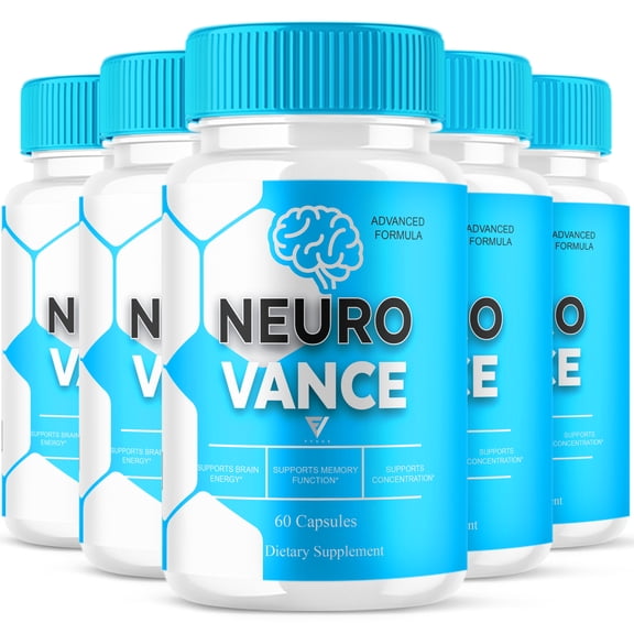 (5 Pack) Neuro Vance Nootropic Pills, NeuroVance Memory & Focus Support Formula (300 Capsules)