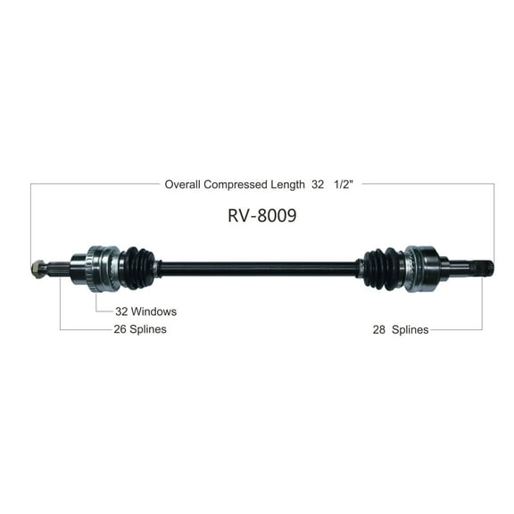 CV Axle Shaft Fits select: 2002-2008 JAGUAR X-TYPE