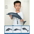 thumbnail image 3 of Simulated Ocean Big Animal Figure Toys, 15.8 Inch Vinyl Sea Animal Toys Large Size Marine Animal Figures Soft Filled Rubber PVC Stimulated Sea Animal Toys - Dolphin, 3 of 6