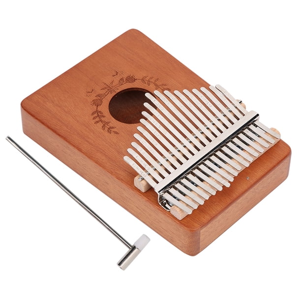 Kalimba Thumb Piano Bling Bling Pequeño Portátil 17 Teclas para Principiantes Instrumento Musical Natural