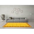 thumbnail image 3 of Ahgly Company Machine Washable Indoor Rectangle Abstract Yellow Modern Area Rugs, 2' x 3', 3 of 4
