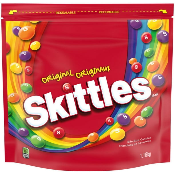 Bonbons à mâcher Skittles Originaux, saveur de fruits originale, sac, 1.16 kg Sac de 1.16&nbsp;kg