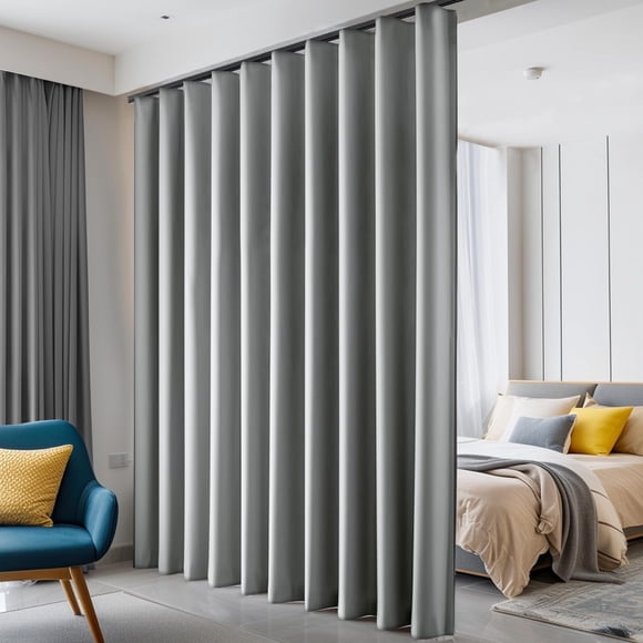 Cortina separadora de ambientes hoeflife gris claro 305 x 244 cm