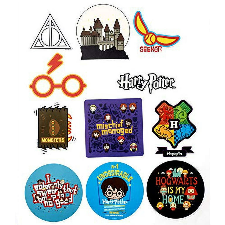 Conquest Journals Harry Potter Wizarding World Vinyl Stickers, Set of 50 Unique Stickers, Waterproof and UV Resistant, Great for All Your Gadgets, Pot