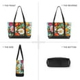 thumbnail image 6 of FORMRS Canvas Laptop Tote Bag for Women with 15.6" Computer Compartments Shoulder Handbag, Pink Floral Tomatoes, 6 of 7