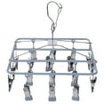 thumbnail image 3 of Fyearfly Hanging Drying Rack,Windproof Drying Rack with 18 Clips Non Slip Stainless Steel Socks Underwear Laundry Hanger Silver, 3 of 8