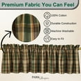 thumbnail image 2 of Park Designs Green and Brown Plaid Scotch Pine Valance 14"L, 2 of 5