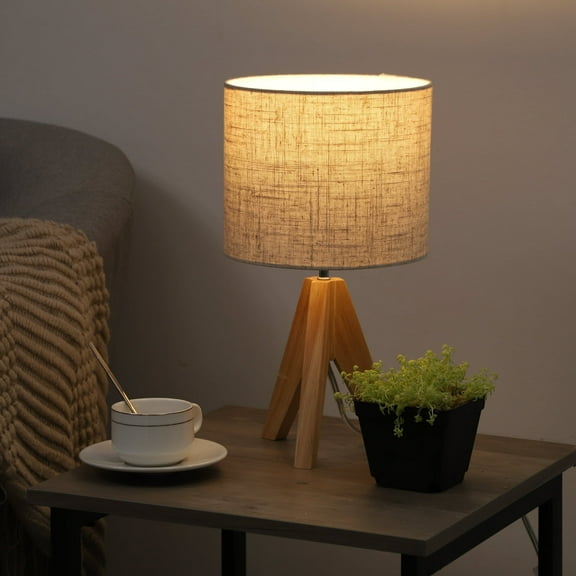 EDISHINE Tripod Table Lamp, Small Cute Bedside Lamp, Nightstand Lamp for Nursery, Bedroom, Kid Room, Living Room, E26 Socket, 14.2 Inch