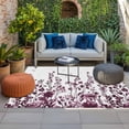 thumbnail image 2 of Red Botanical Outdoor Rug for Patio/Deck/Porch, Non-Slip Large Area Rug 6 x 9 Ft, Dragonfly Flower Leaf Retro Chinese Indoor Outdoor Rugs Washable Area Rugs, Reversible Camping Rug Carpet Runner, 2 of 8