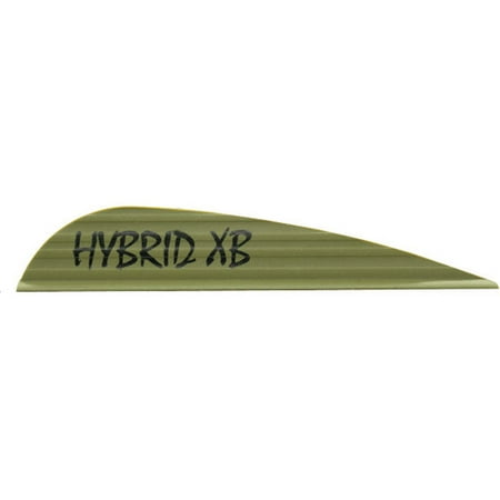 AAE HY16ODG100 Hybrid 16 Green 1.7 Archery Arrow Vanes (100 Pack)