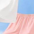 thumbnail image 5 of KPOPLK Toddler Boys Summer Active Clothes Athletic Short Sleeve Shirt Quick Dry Mesh Shorts Set Kids Sports Outfit 3-15T Size 5-6 Years,Pink, 5 of 6